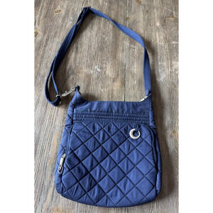 Travelon Crossbody Bag Purse navy travel Quilted anti theft 11.5 * 10 vacation